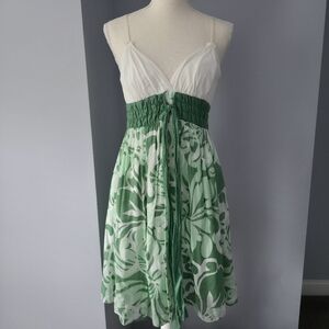 Max Studio Green/White Floral Sundress